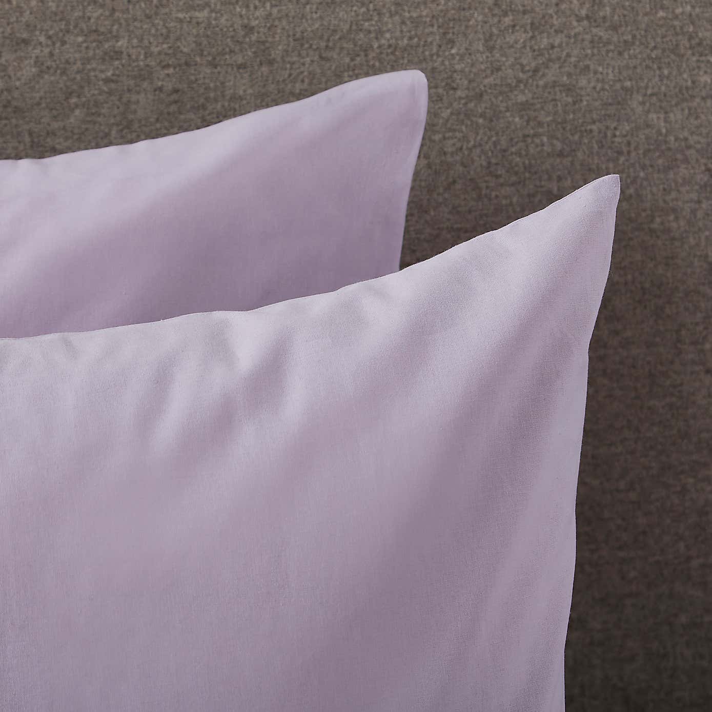 Soft Cotton Plain Standard Pillowcase Pair
