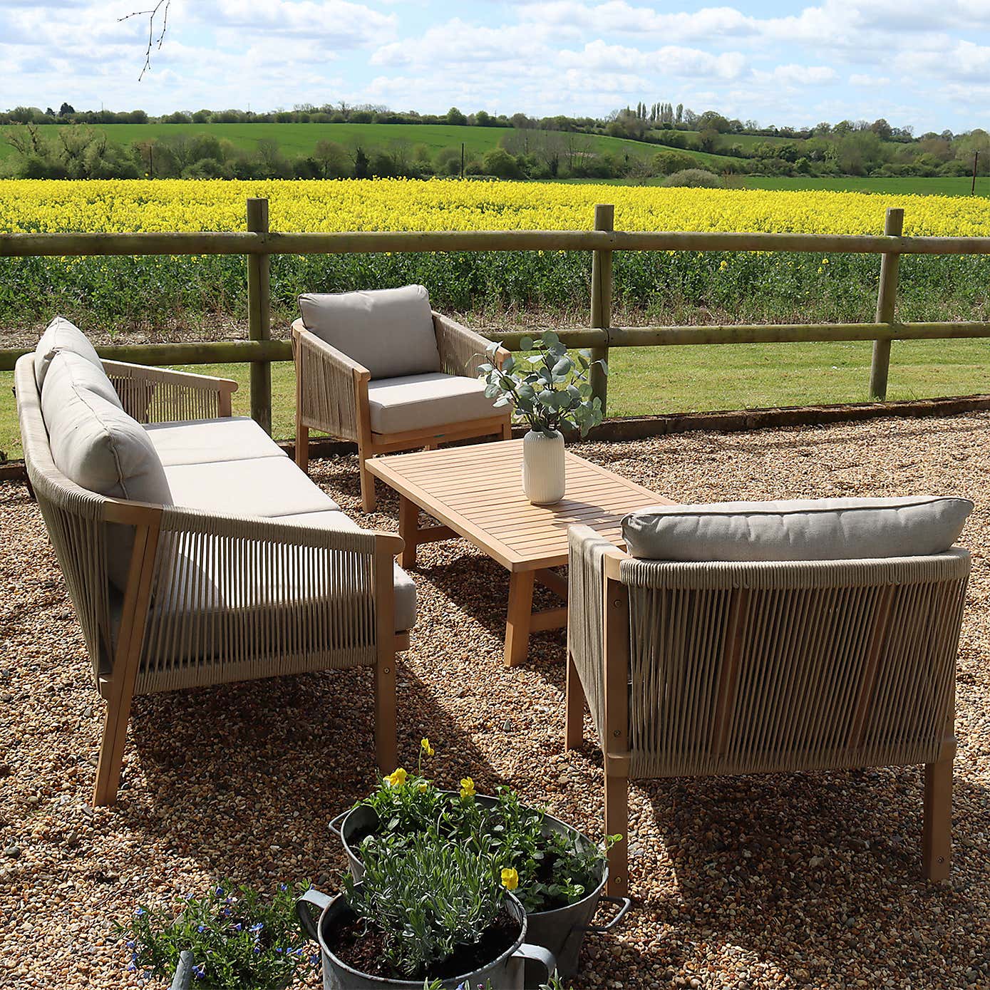 A.Mir Roma 5 Seater Outdoor Lounger Set