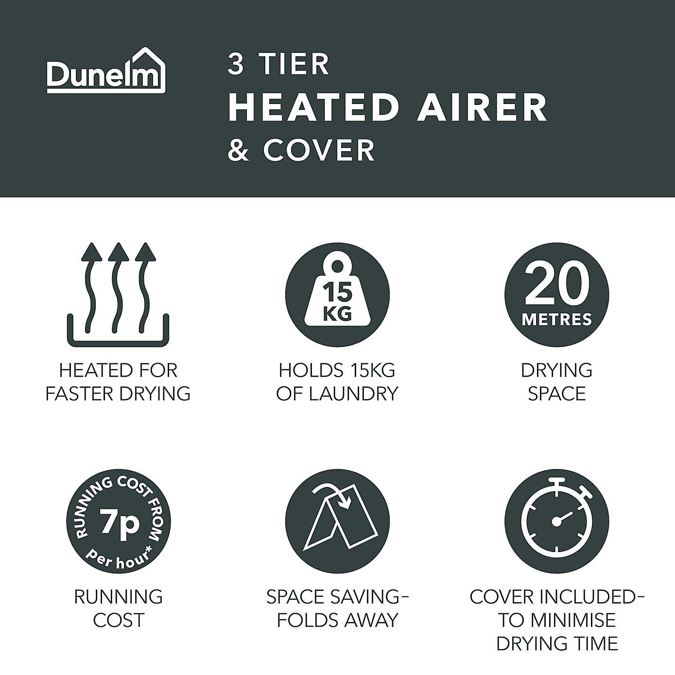 3 Tier Heated Airer and Cover