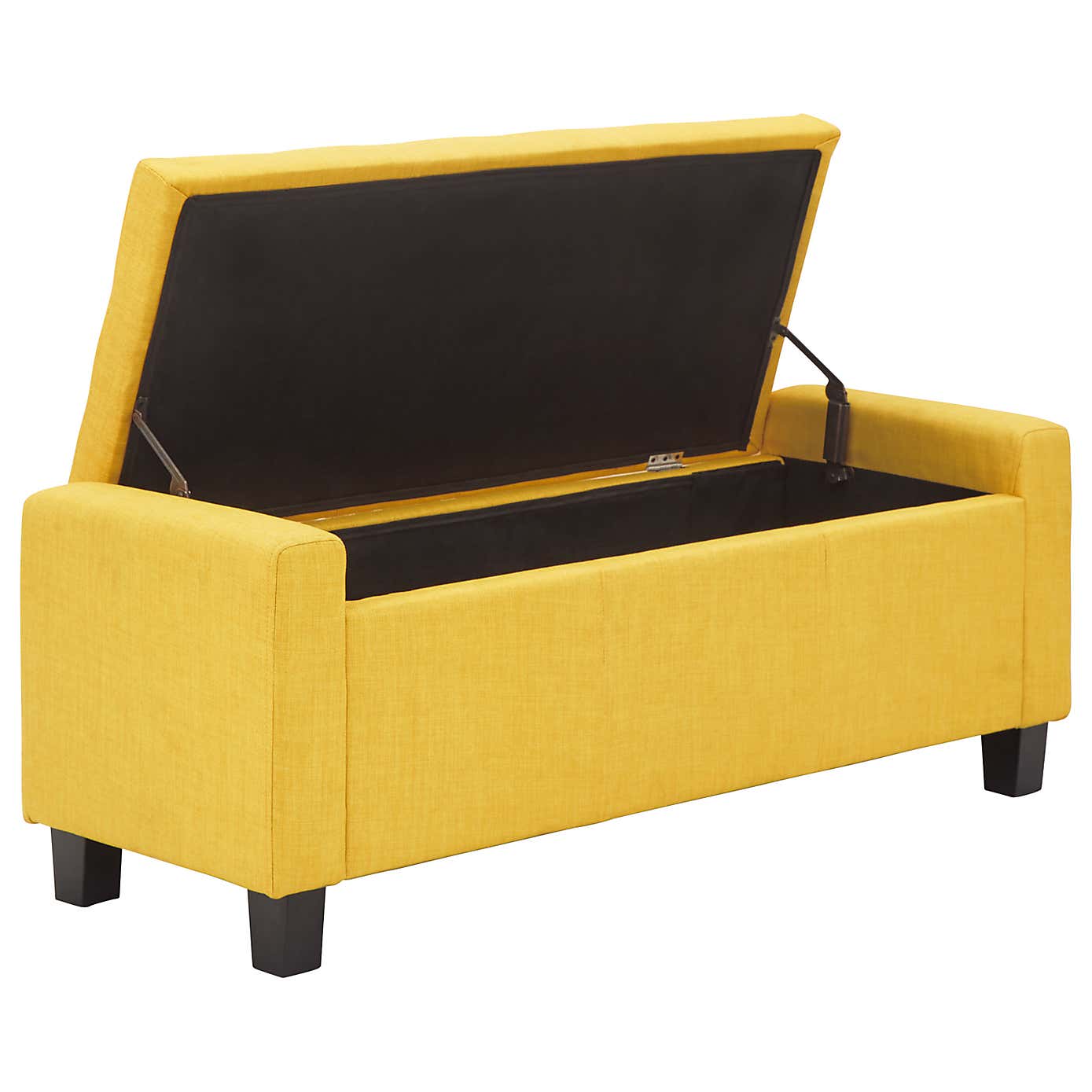 Verona Upholstered Ottoman Bench Mustard