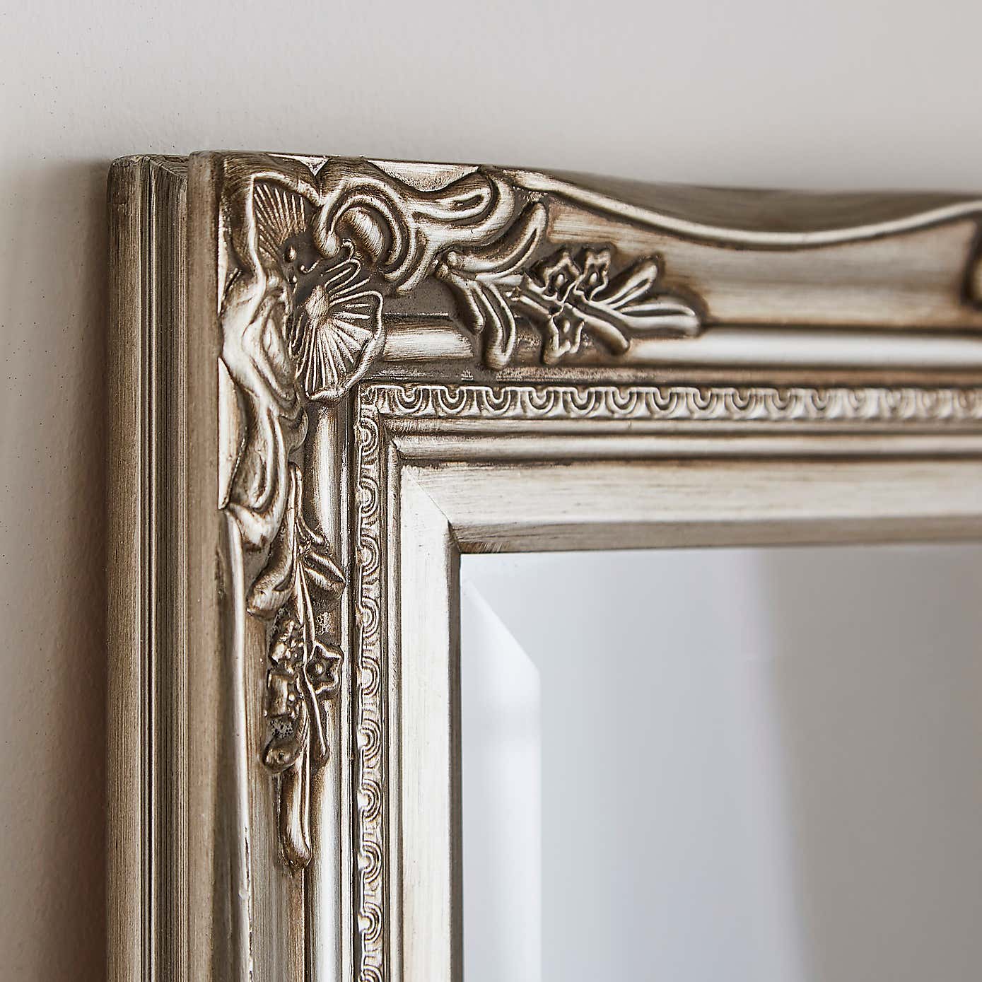 Swept Traditional Rectangle Full Length Leaner Mirror