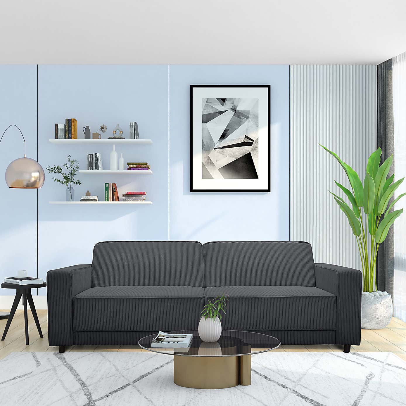 Allie Corduroy 3 Seater Sofa Bed