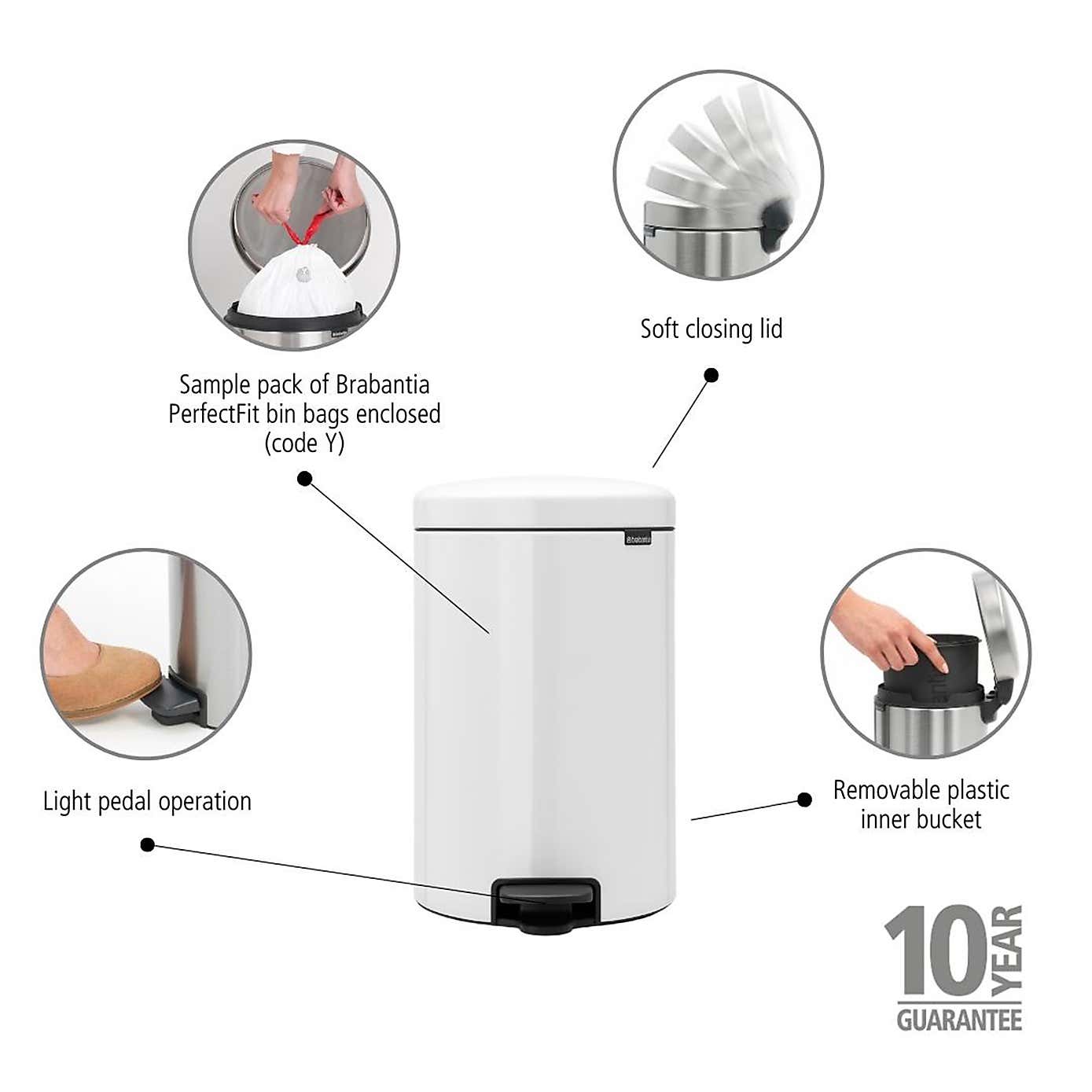 Brabantia NewIcon 20L Pedal Bin