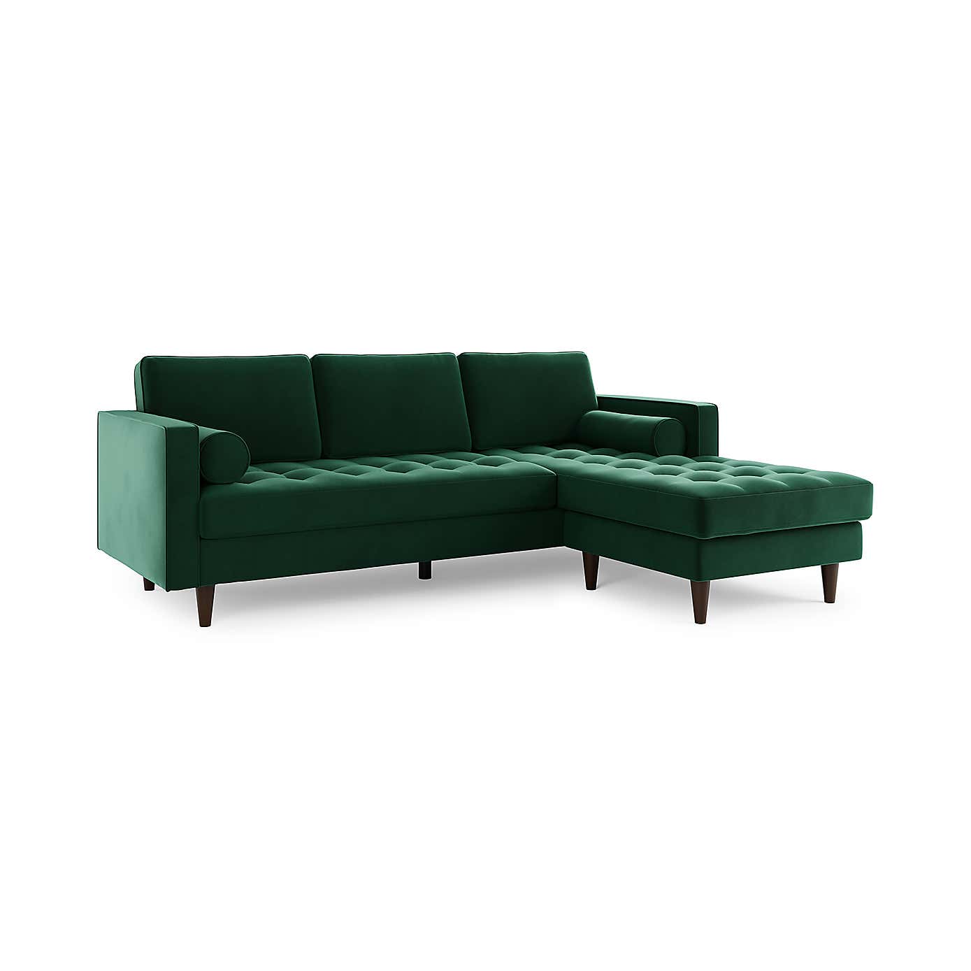 Zoe Velvet Left Hand Corner Sofa