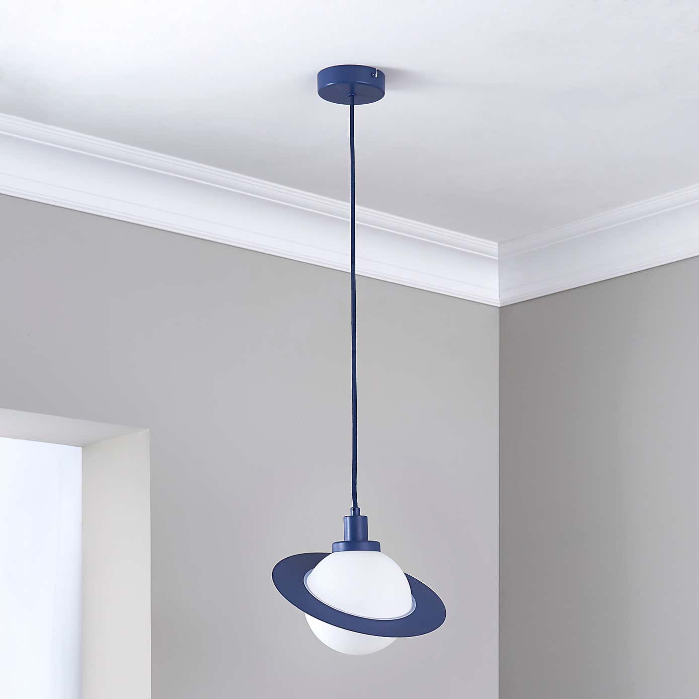 Saturn 1 Light Pendant Ceiling Fitting