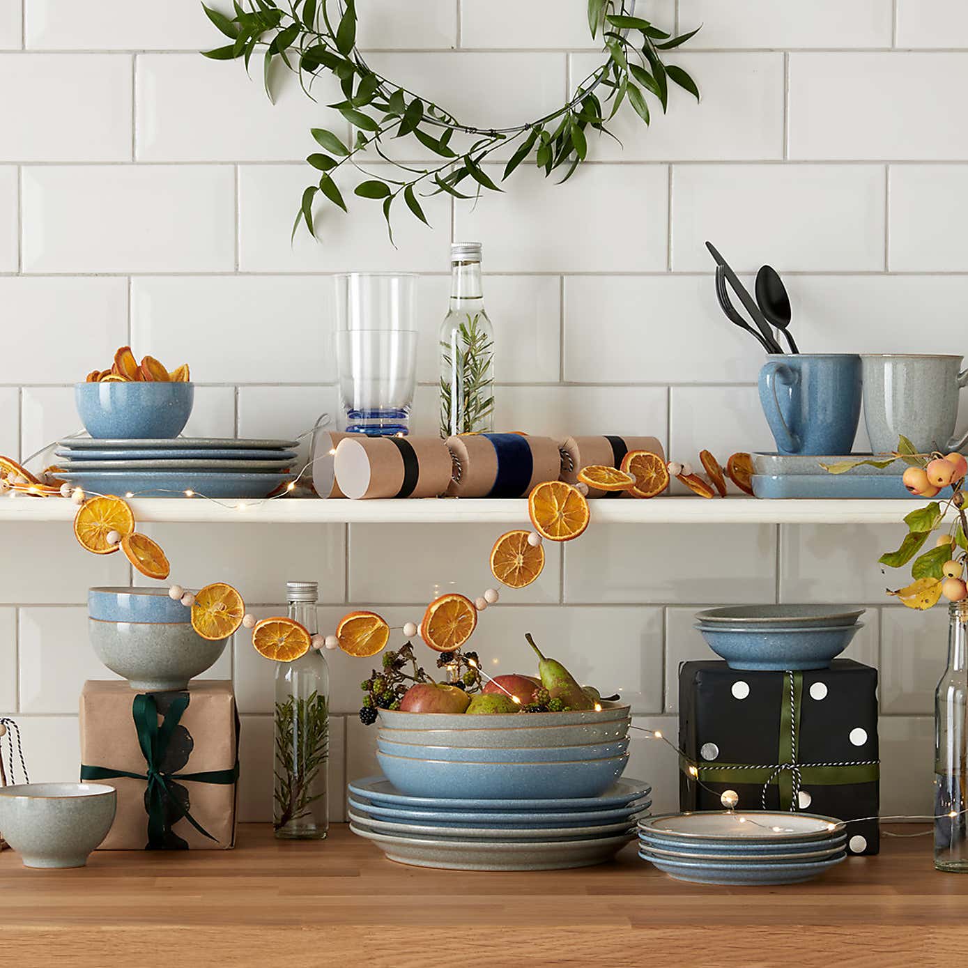 Denby Elements Blue Pasta Bowl