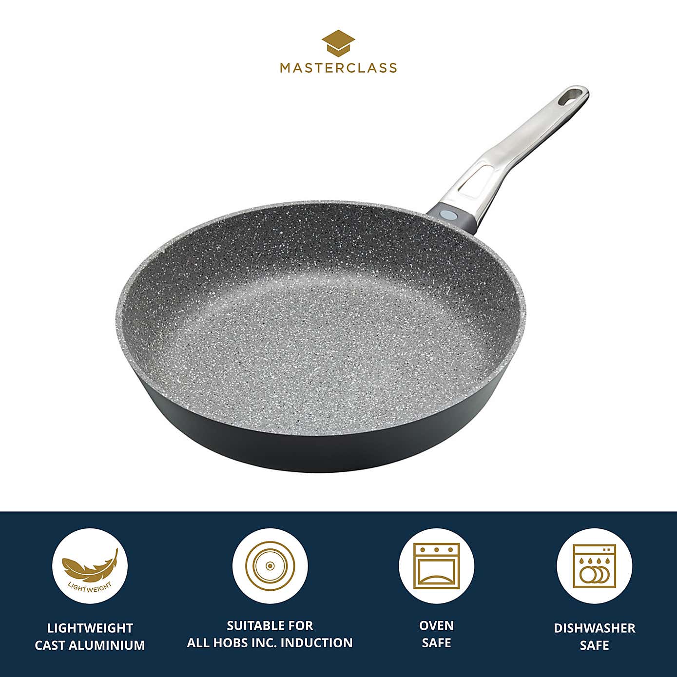 MasterClass Non-Stick Aluminium Frying Pan, 28cm
