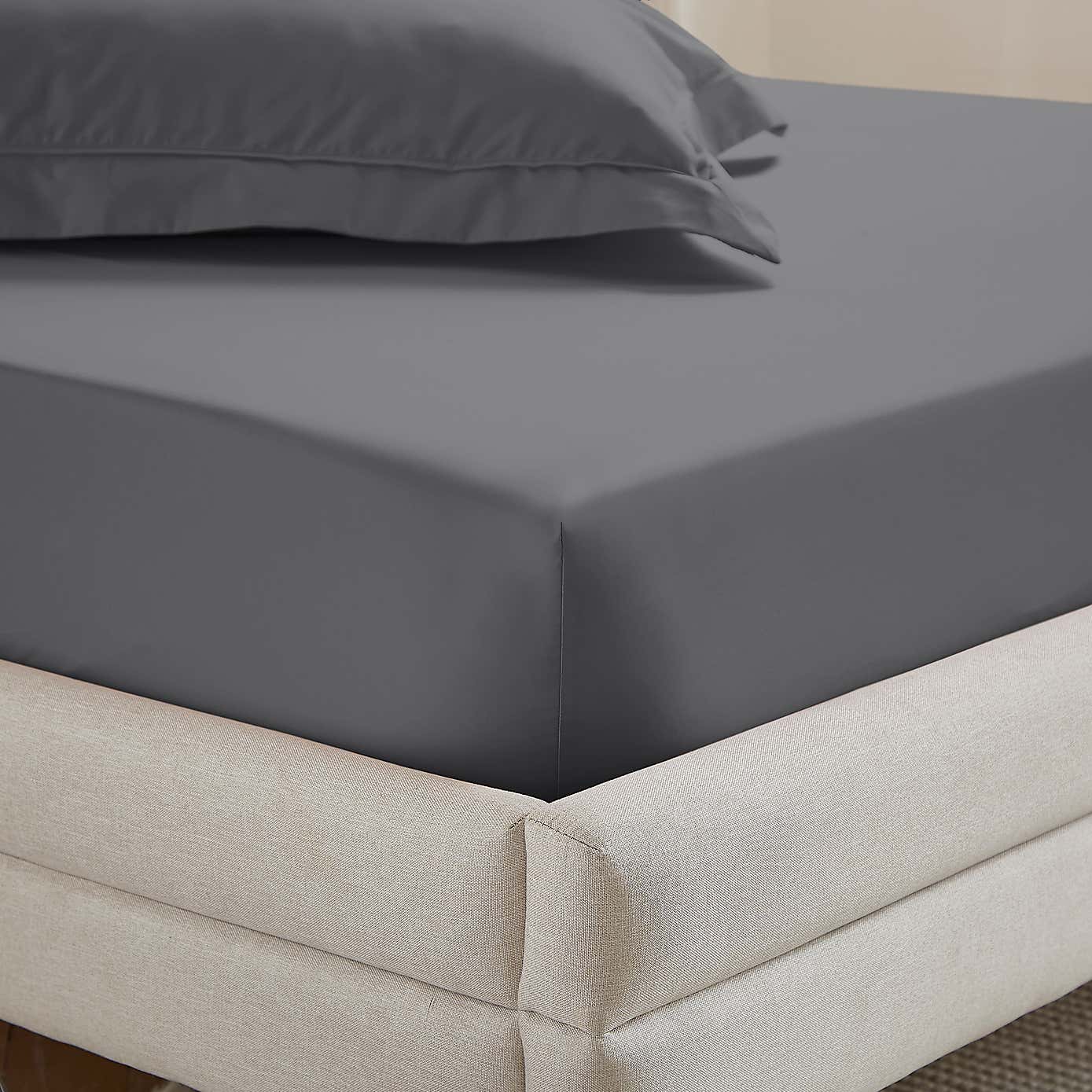 Dorma 400 Thread Count Cotton Percale Fitted Sheet