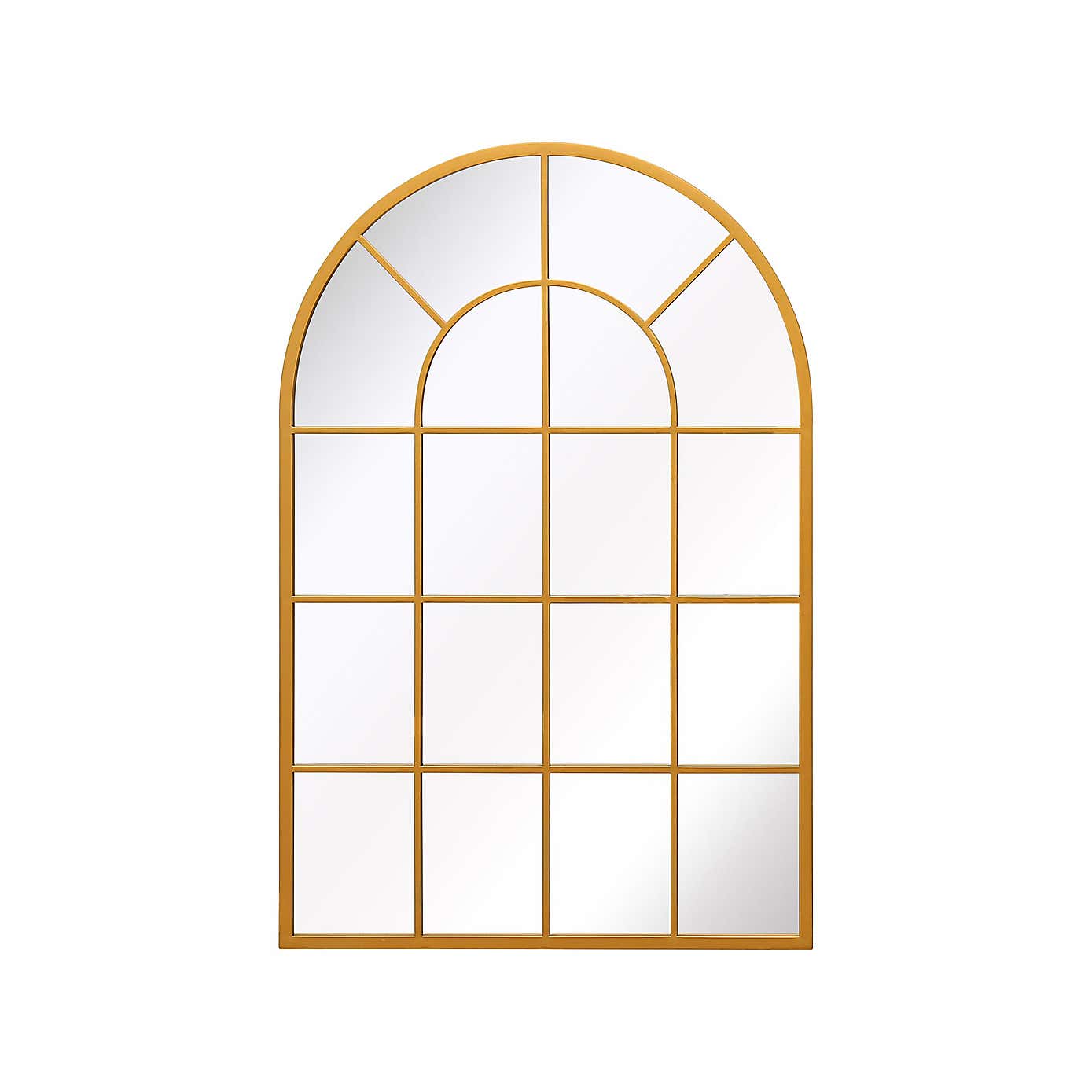 Arcus Arched Curved Window Indoor Outdoor Wall Mirror