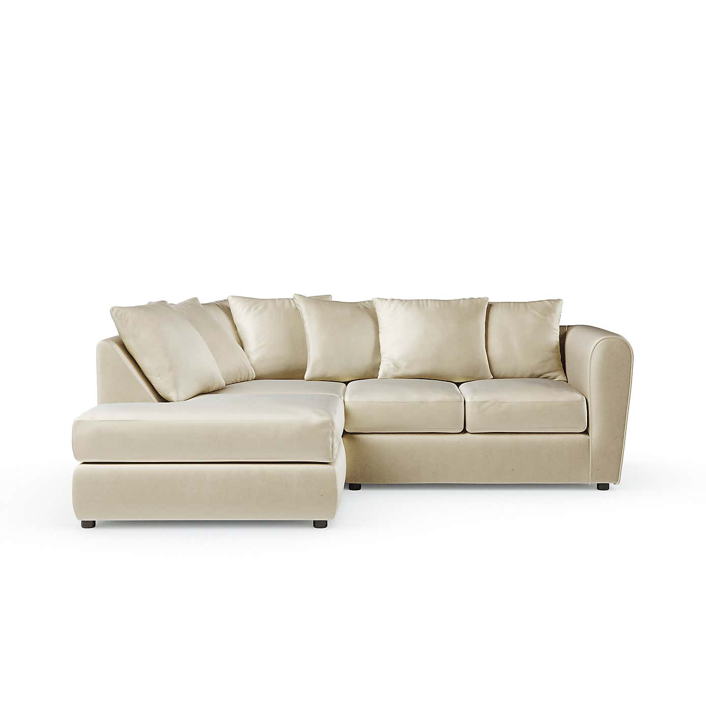 Blake Curved Arm Opulent Velvet Corner Chaise Sofa