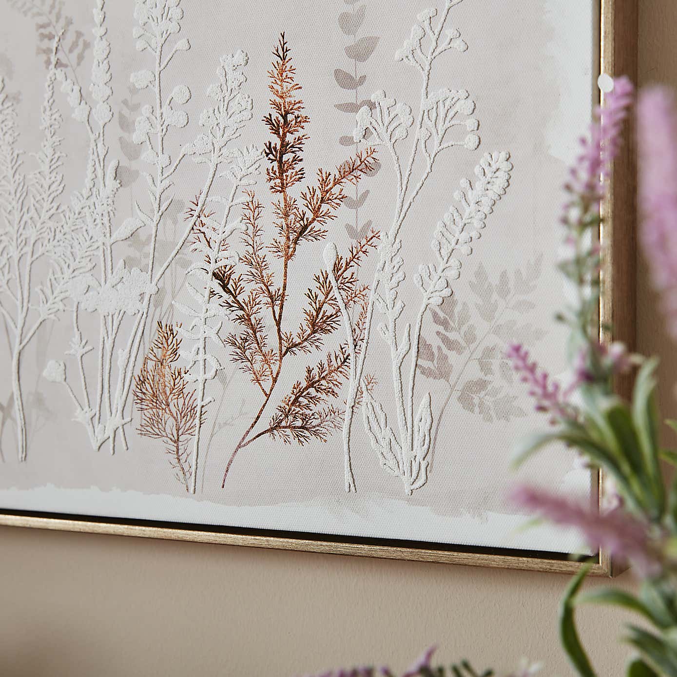 Florence Dried Flowers Framed Canvas