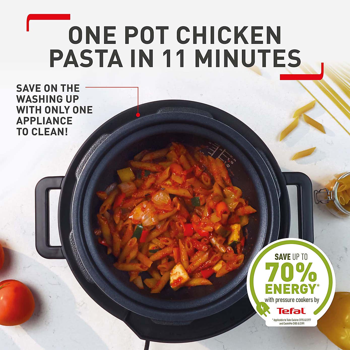 Tefal Turbo Cuisine Multi Pressure Cooker 4.8L