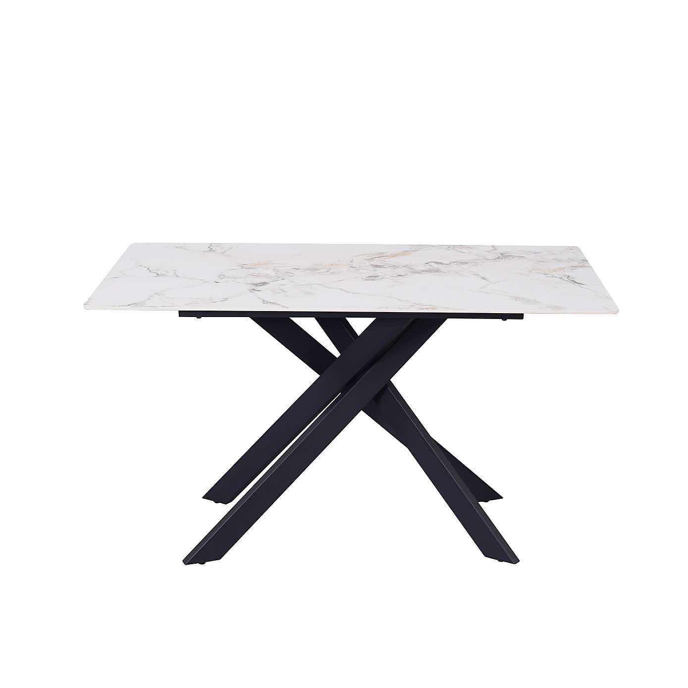 Indus Valley Aura Dining Table With 4 Aura Dining Chairs
