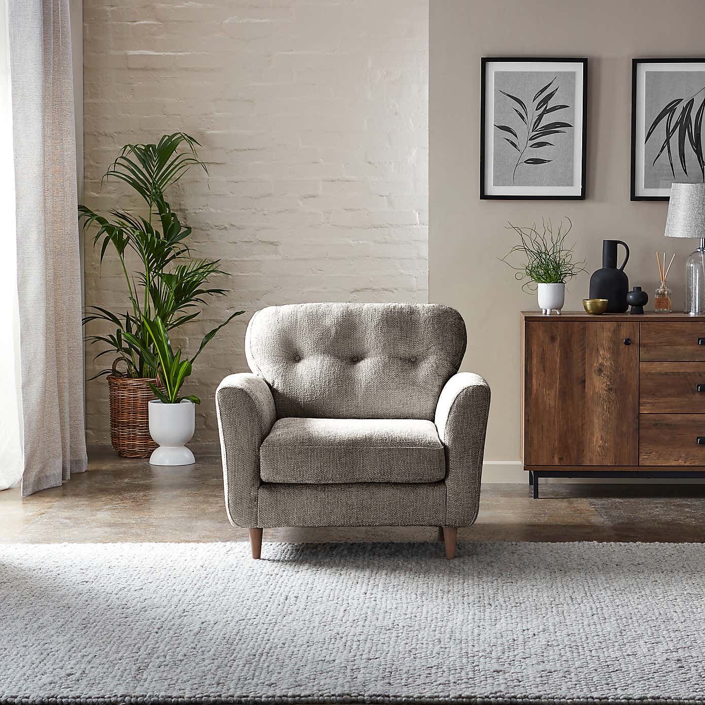 Sven Chunky Chenille Snuggle Chair