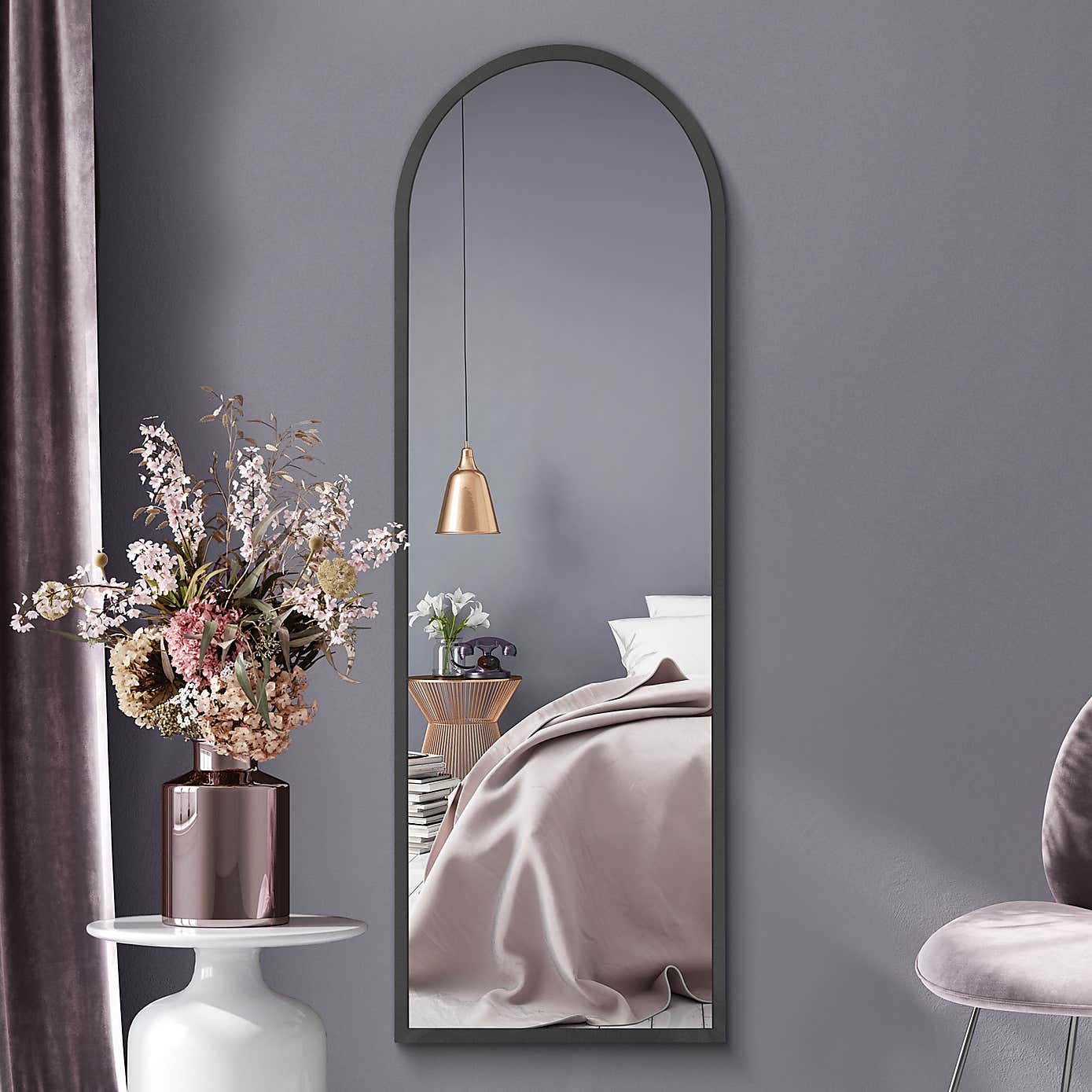 Arcus Arched Slim Indoor Outdoor Full Length Wall Mirror