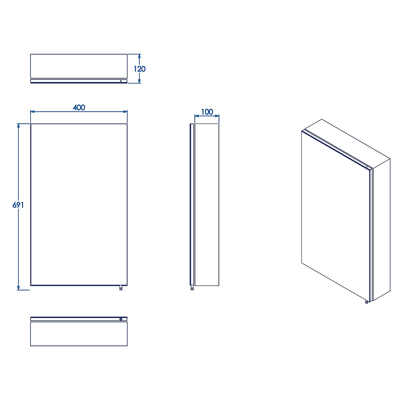 Dawley Matt Black Steel Single Door Cabinet, Matt Black
