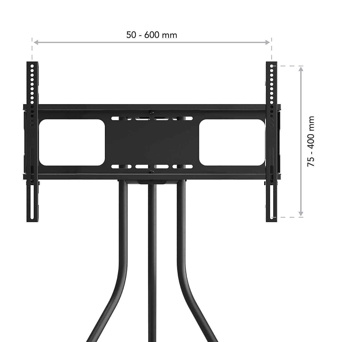 Tiga Black Metal Tripod TV Stand