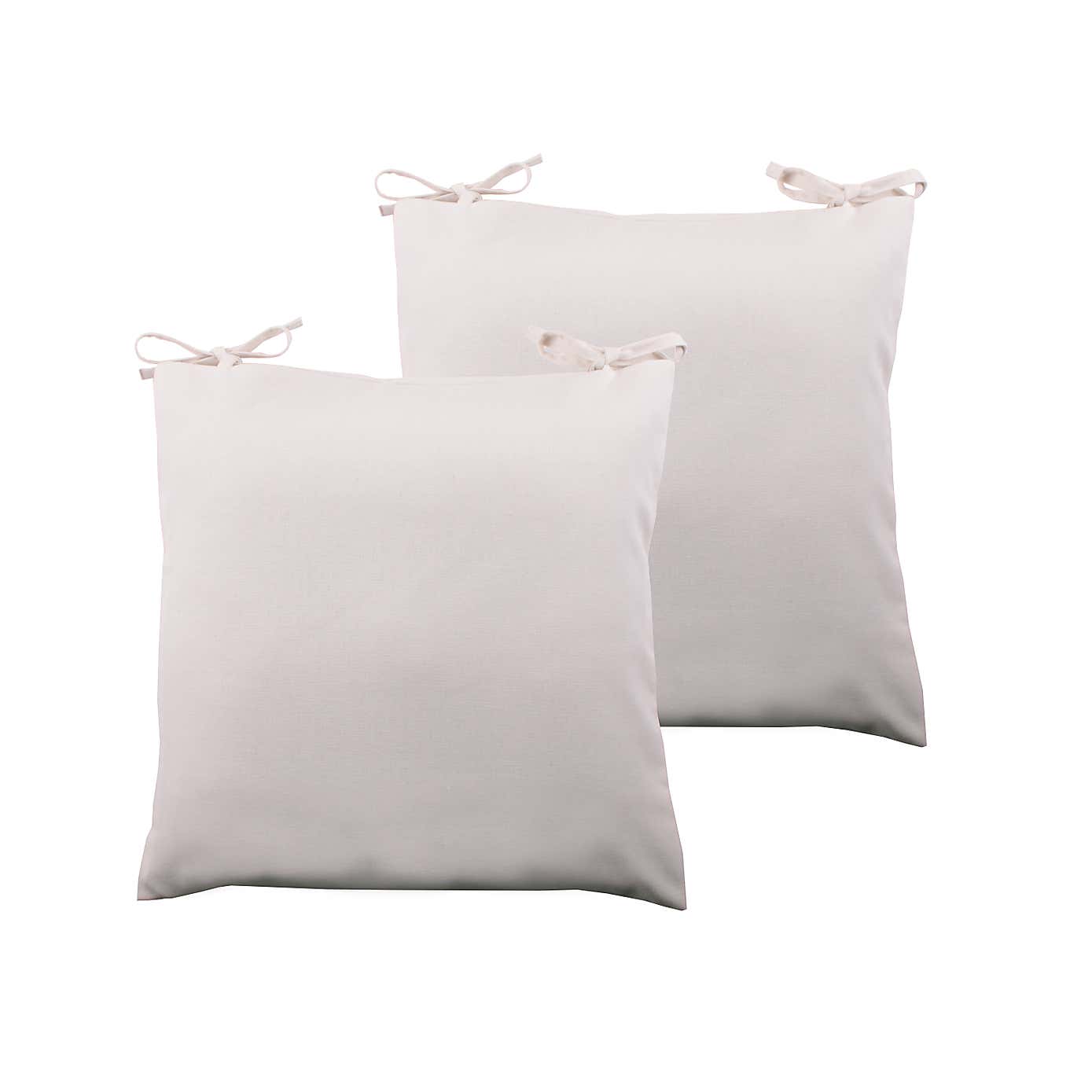 Set of 2 Plain Seat Pad Covers