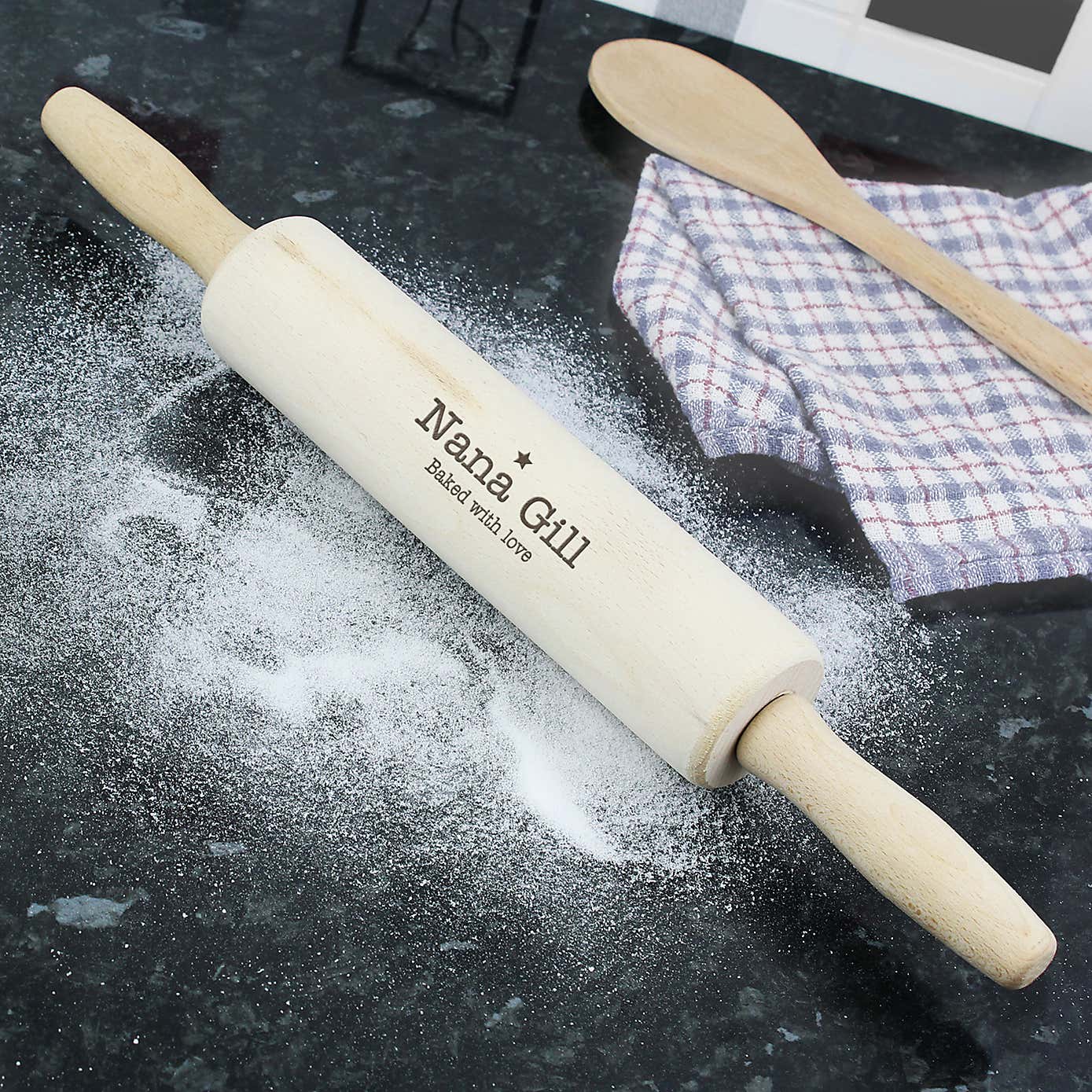 Personalised Baker Wooden Rolling Pin