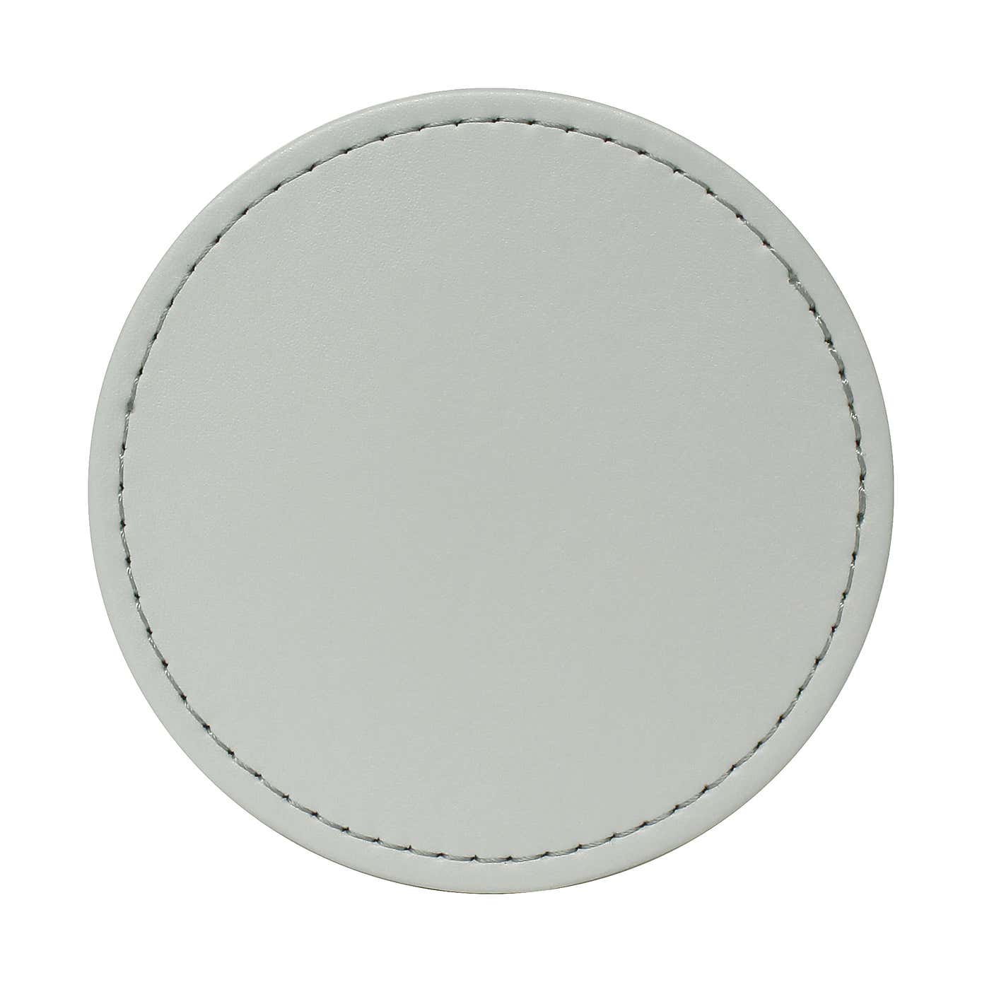 Pack of 4 Reversible Grey Faux Leather Coasters