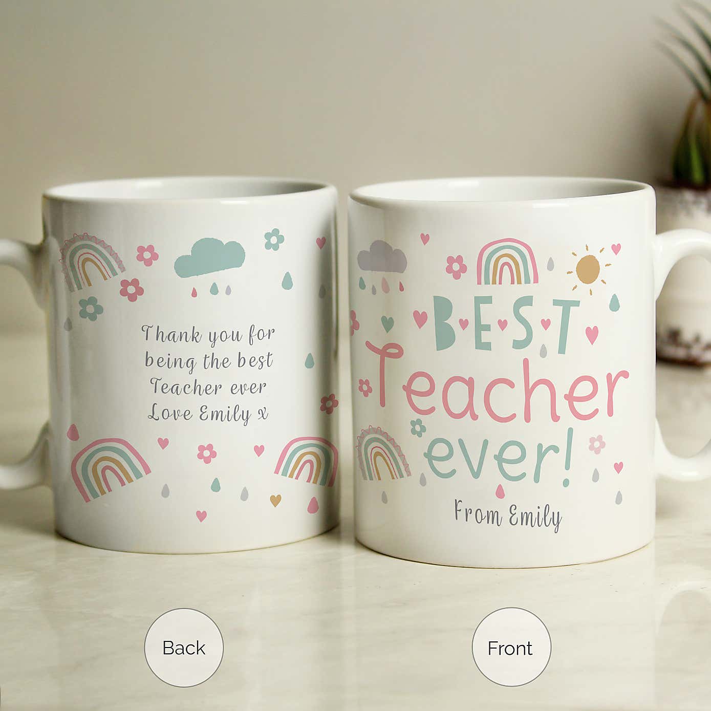 Personalised Best Ever Rainbows and Sunshine Mug