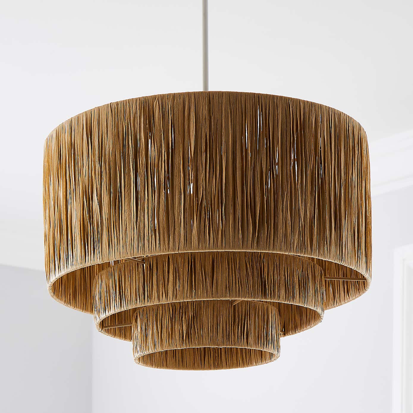 Ruolan Raffia 3 Tier Pendant Shade Shade