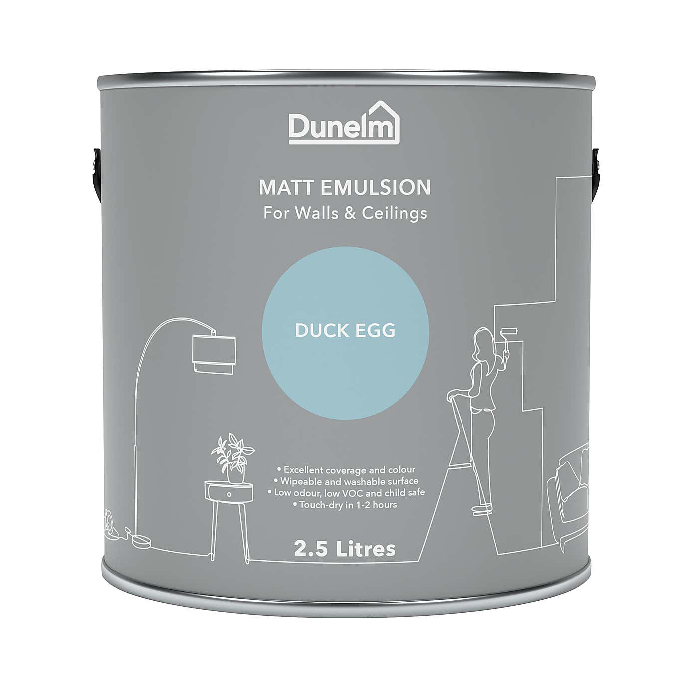 Dunelm Duck Egg Matt Emulsion Paint