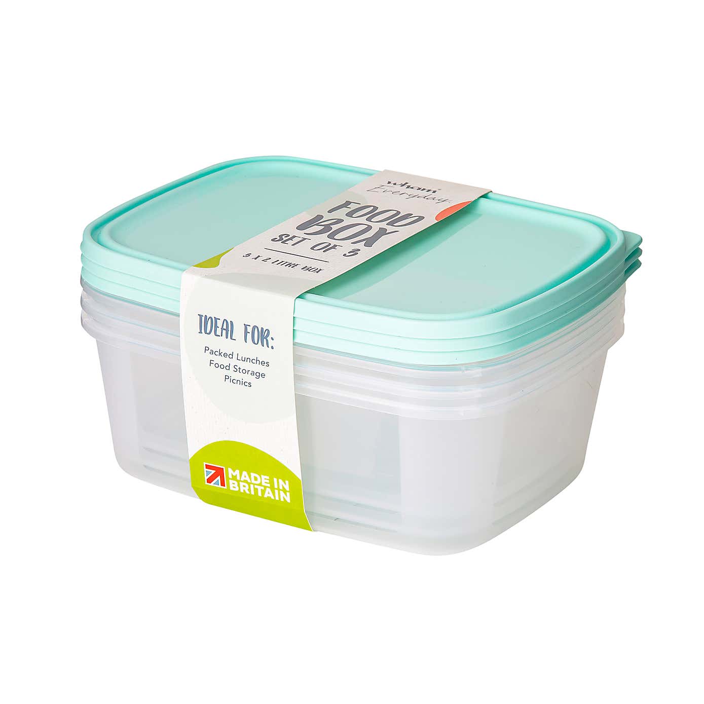 Set of 3 2L Food Storage Boxes