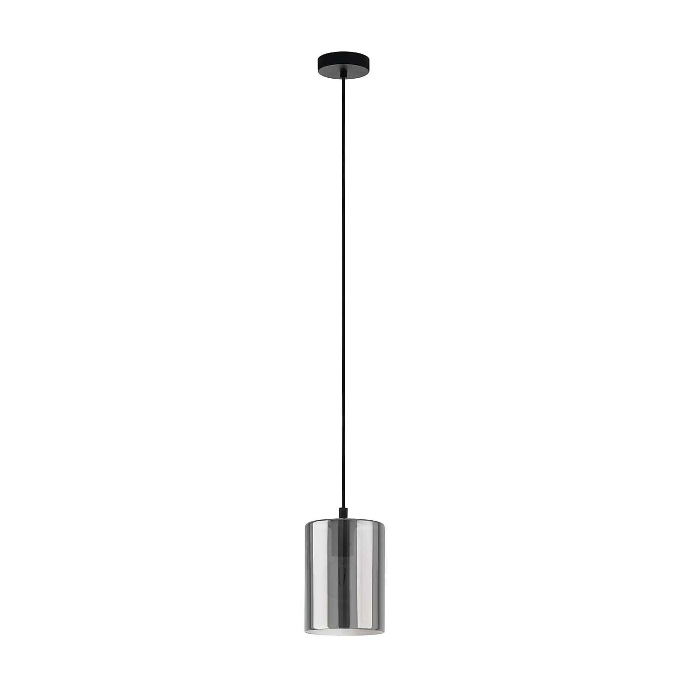 EGLO Cadaques 1 Smoked Glass Pendant Light