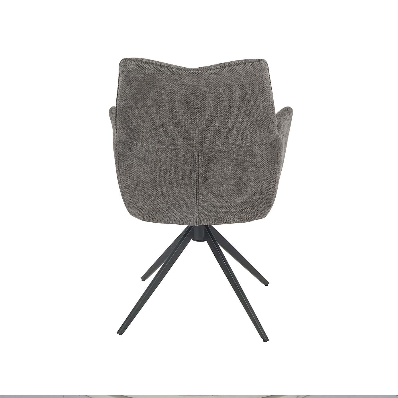 Indus Valley Camden Swivel Dining Chair, Chenille