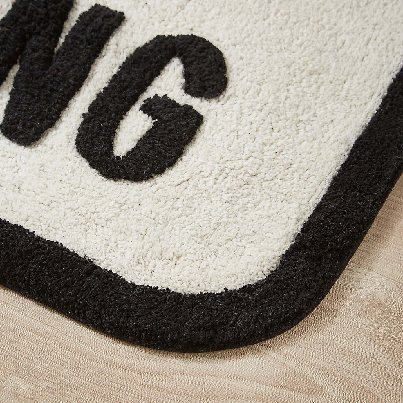 Good Morning Slogan Bath Mat
