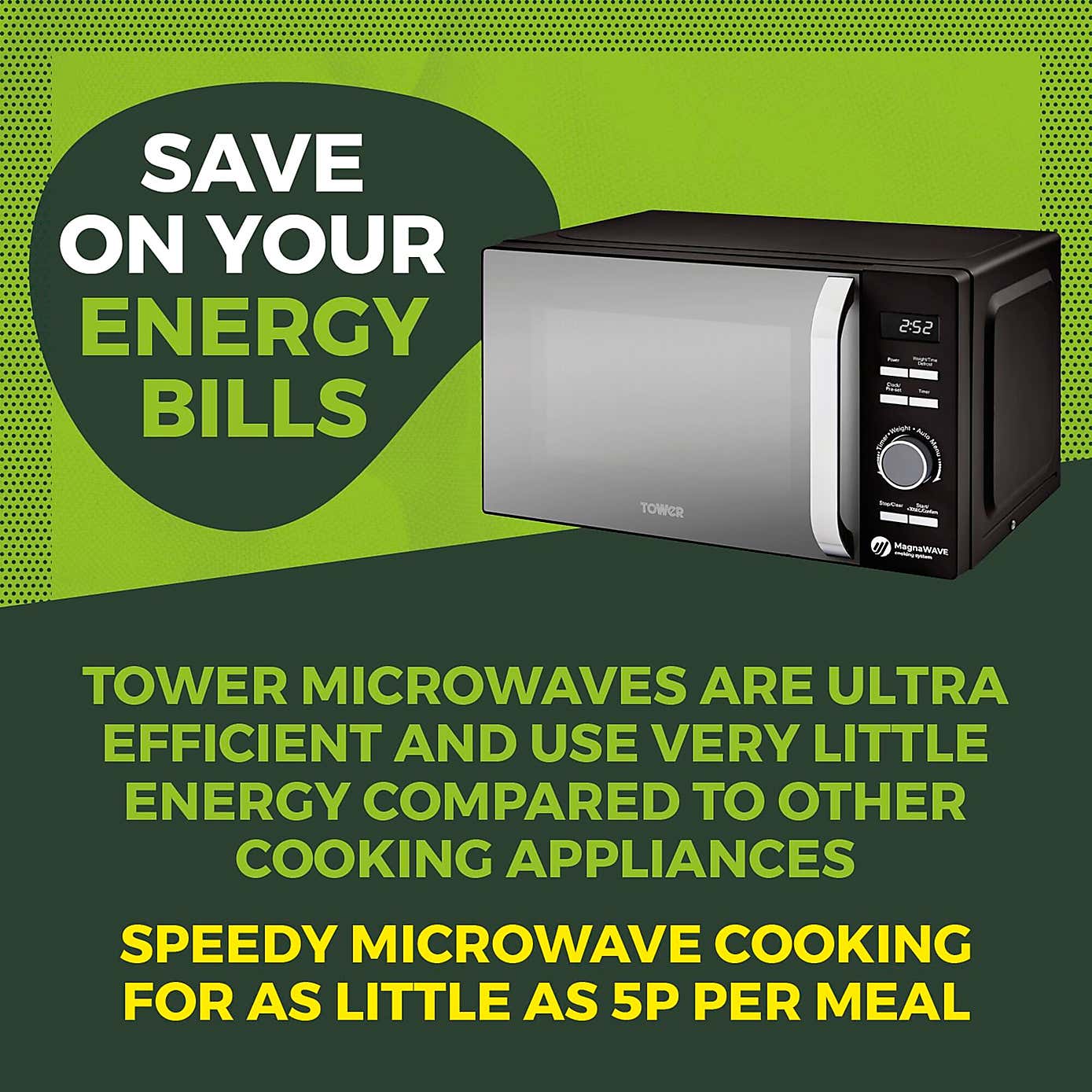 TOWER Cavaletto 20L Manual Microwave