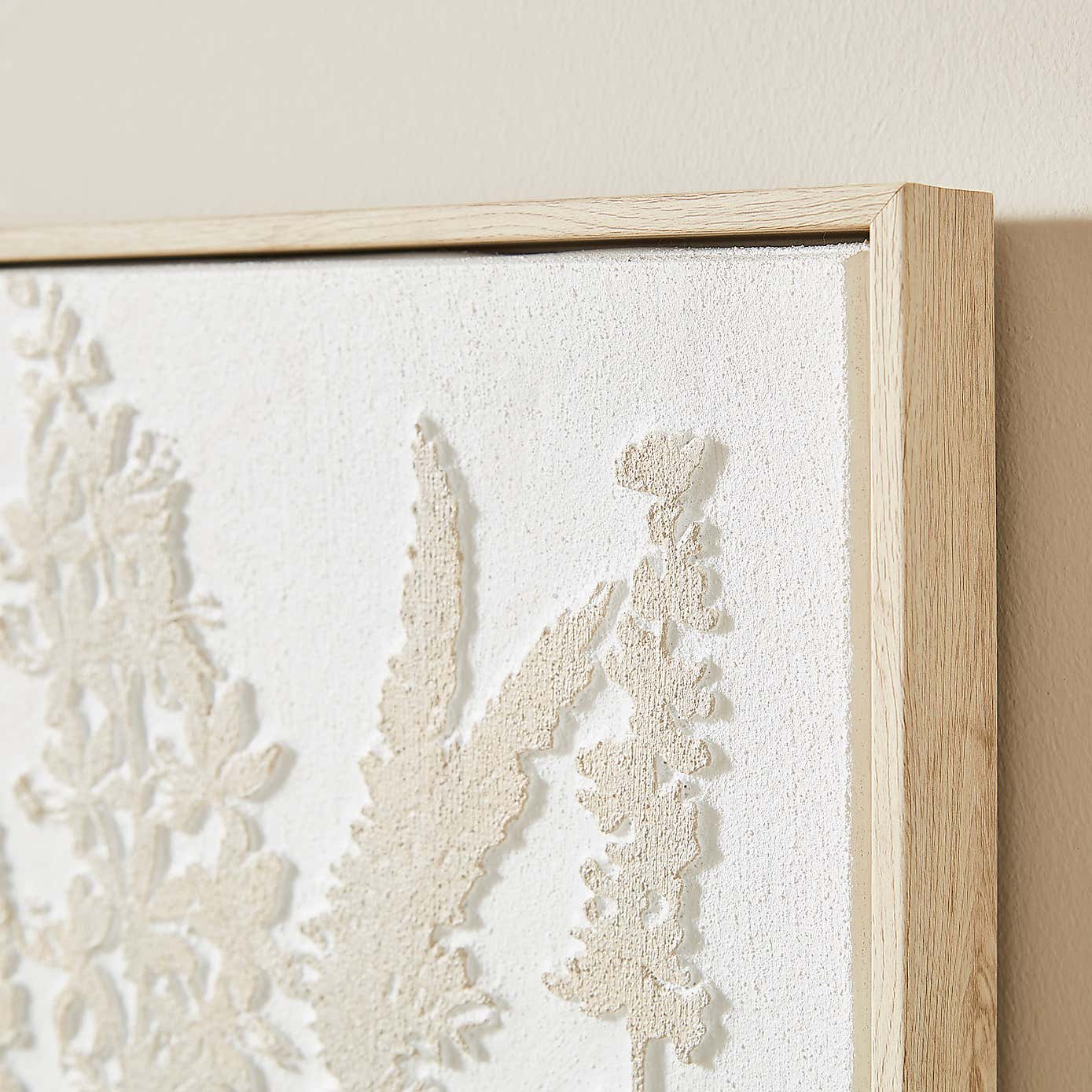 Pressed Flowers Hand Painted Framed Canvas