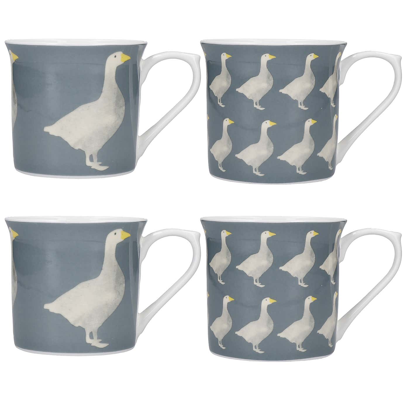 Kitchencraft Set of 4 Goose Green Stoneware Mugs