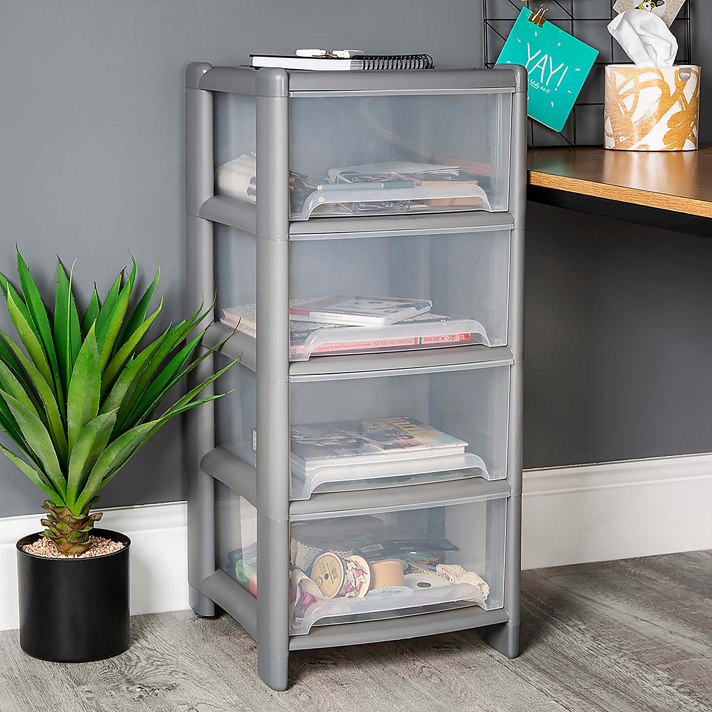 Wham Deep 4 Drawer Storage Tower Unit