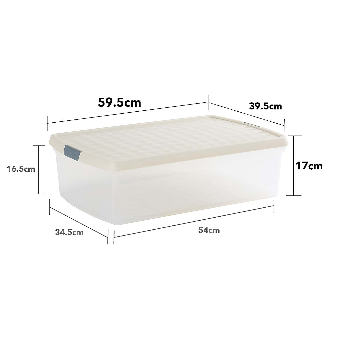 Wham Clip Pack of 4 Rectangle Storage Boxes With Lids