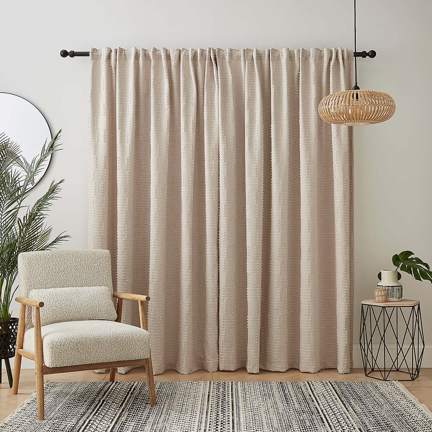 Brixton Unlined Slot Top Curtains