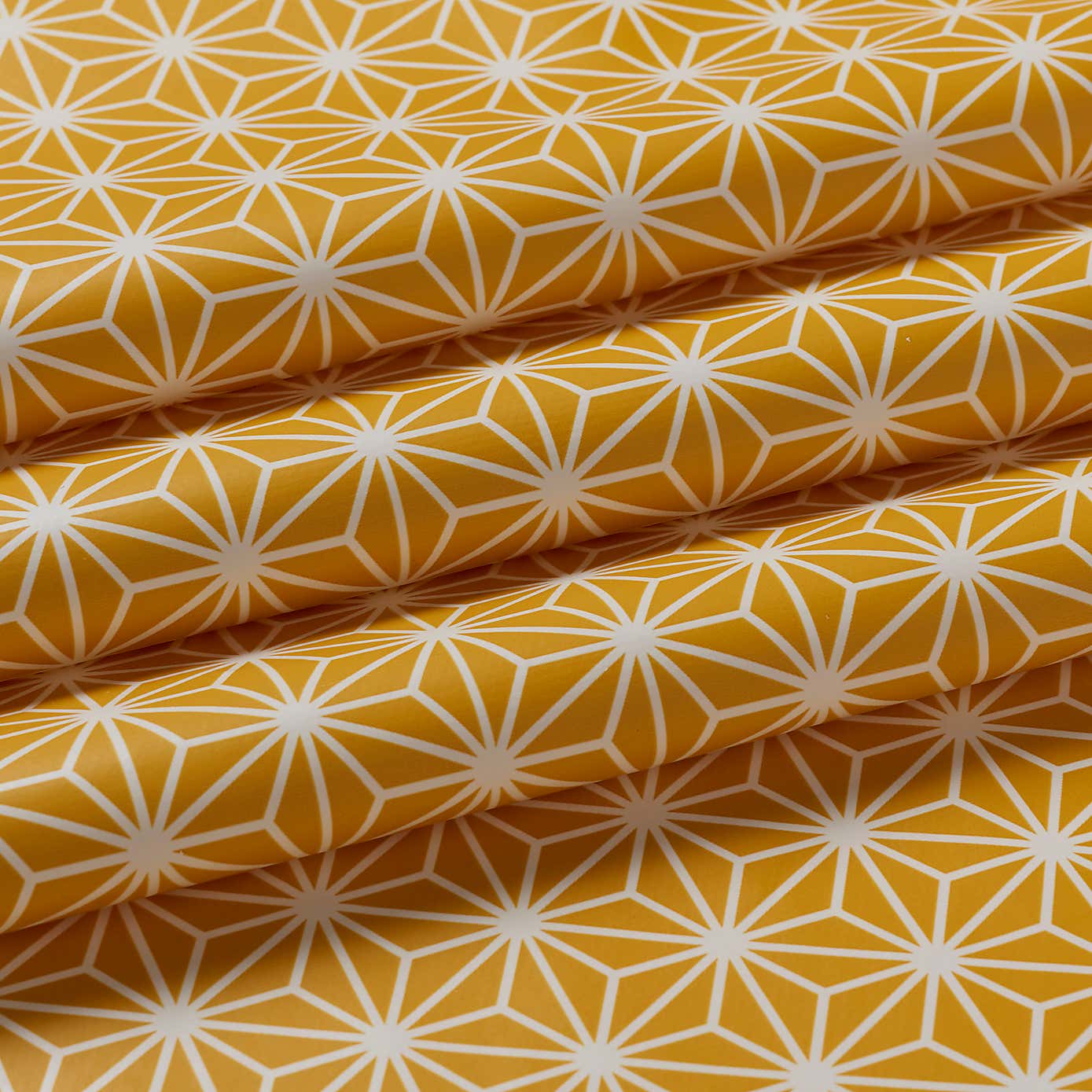 Diamond Geo Ochre PVC Fabric