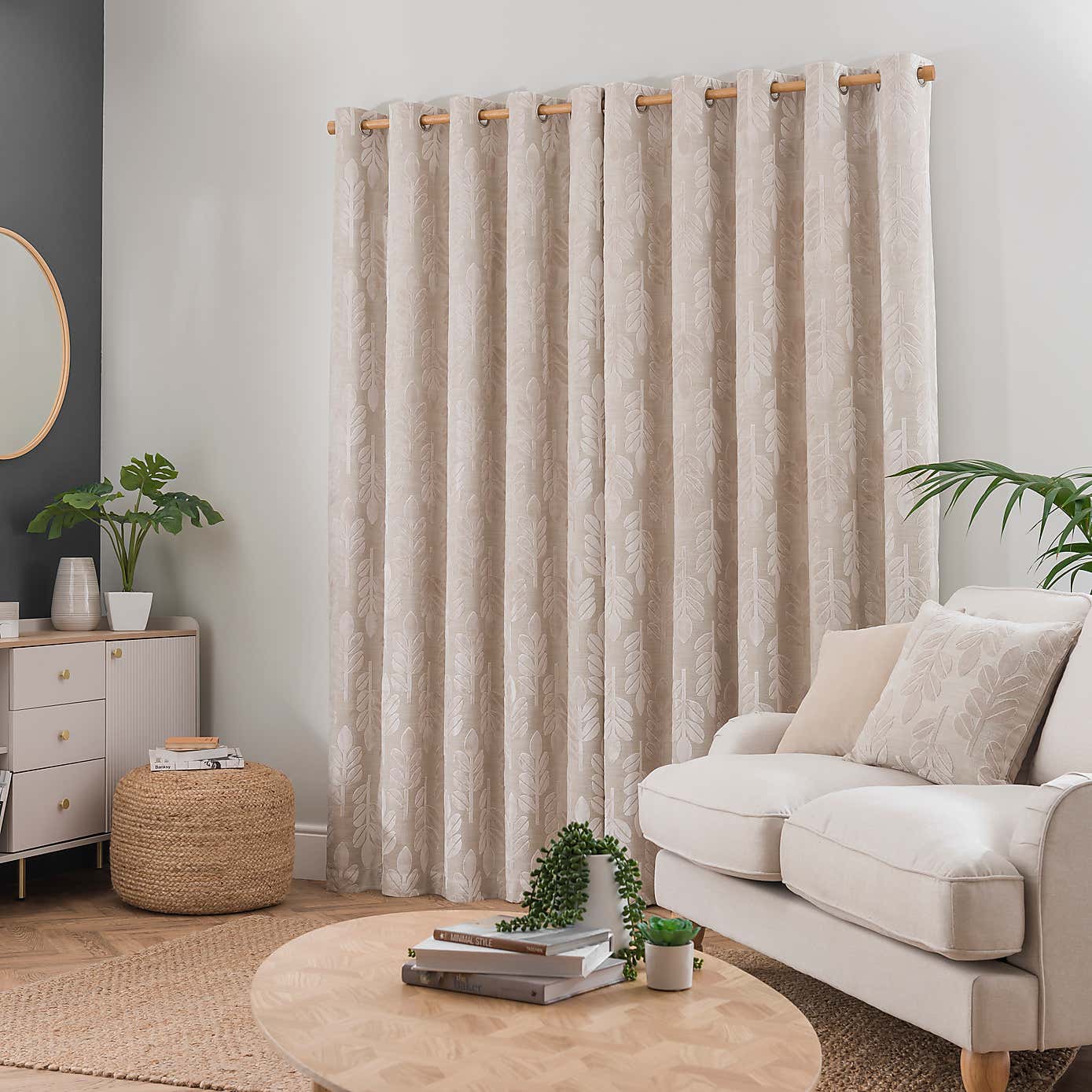 Annika Cut Velvet Eyelet Curtains