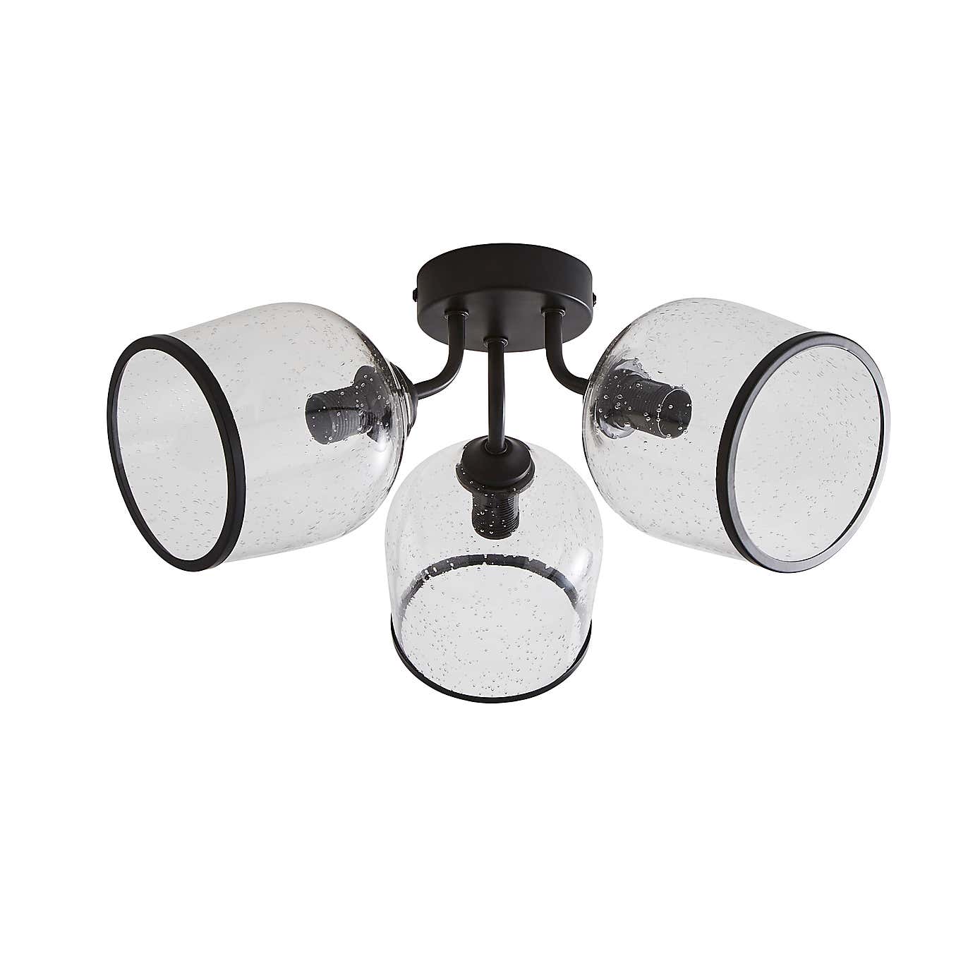 Lenny 3 Light Semi Flush Ceiling Fitting