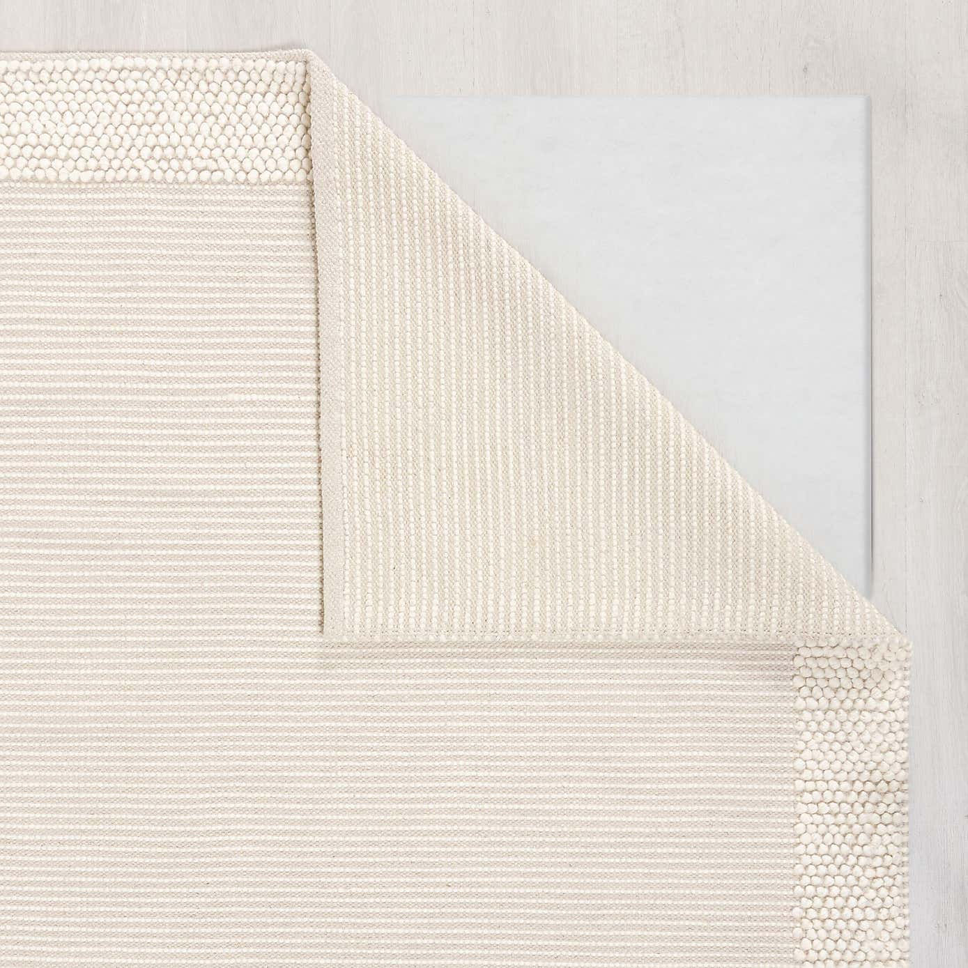 Pebble Wool Border Square Rug