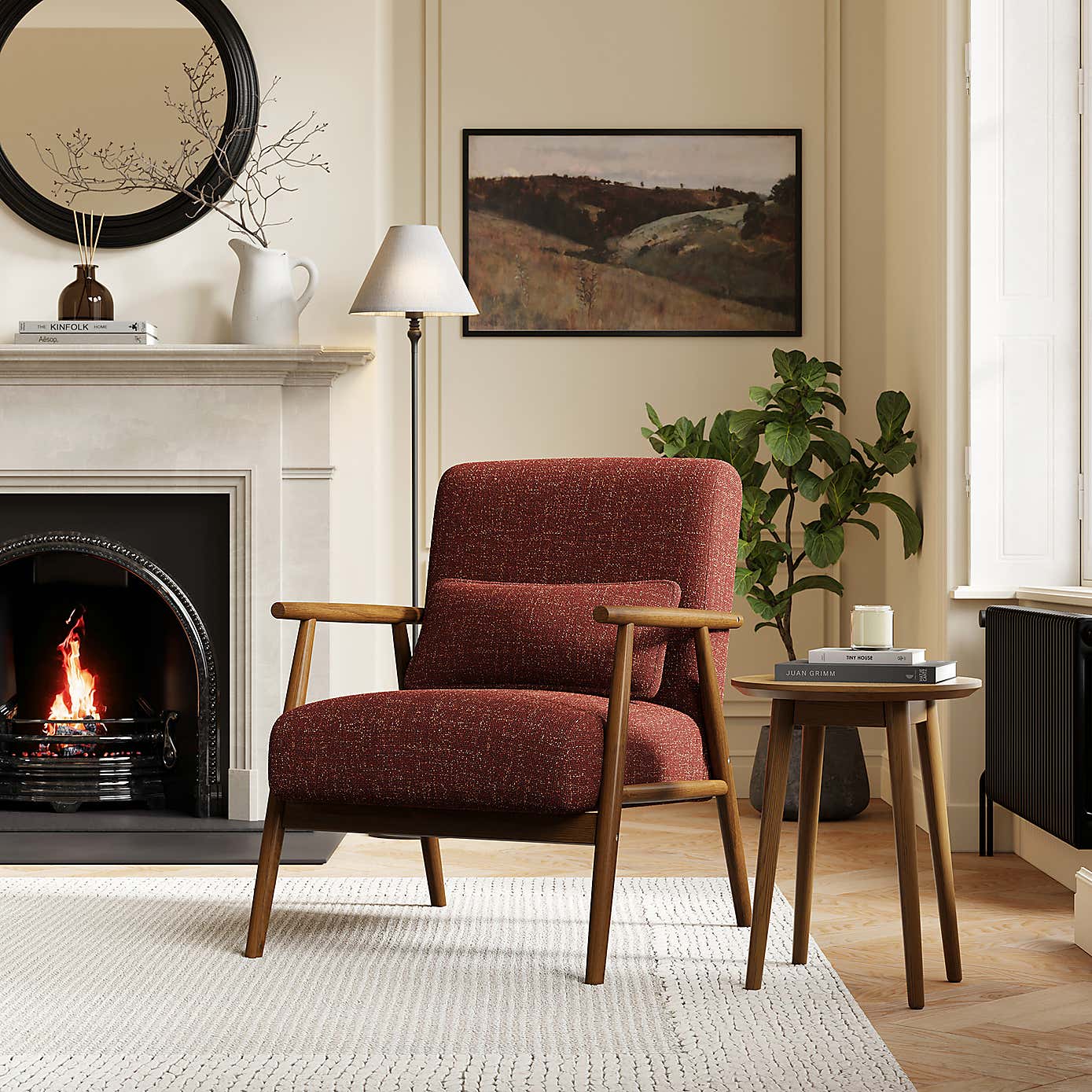 Alpine Spindle Multi Tone Weave Occasional Chair