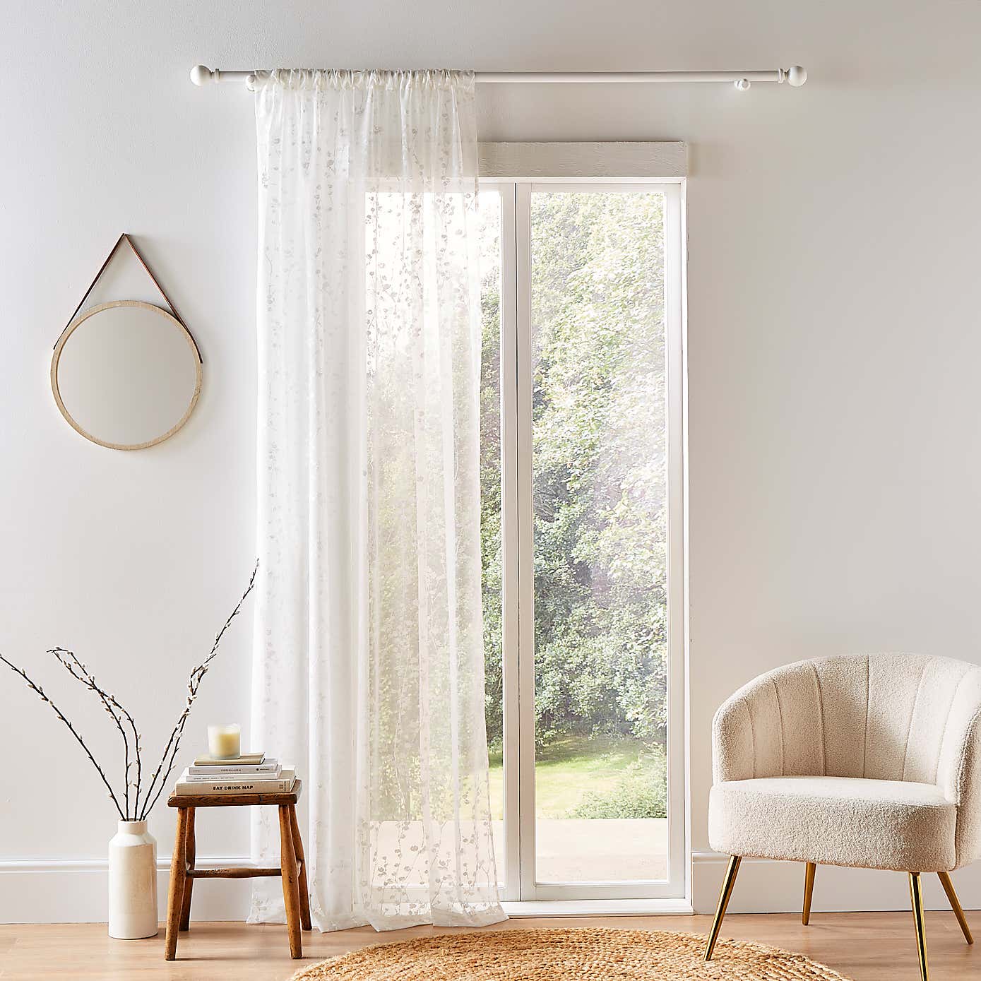 Pussy Willow Slot Top Single Voile Panel