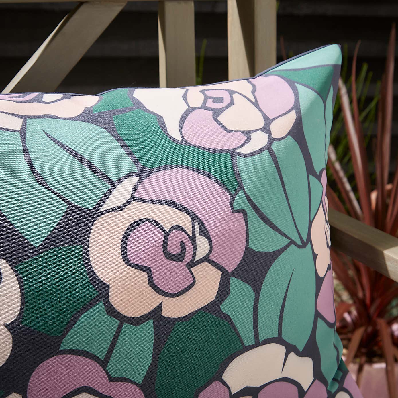 Stained Glass Outdoor Rectangle Cushion