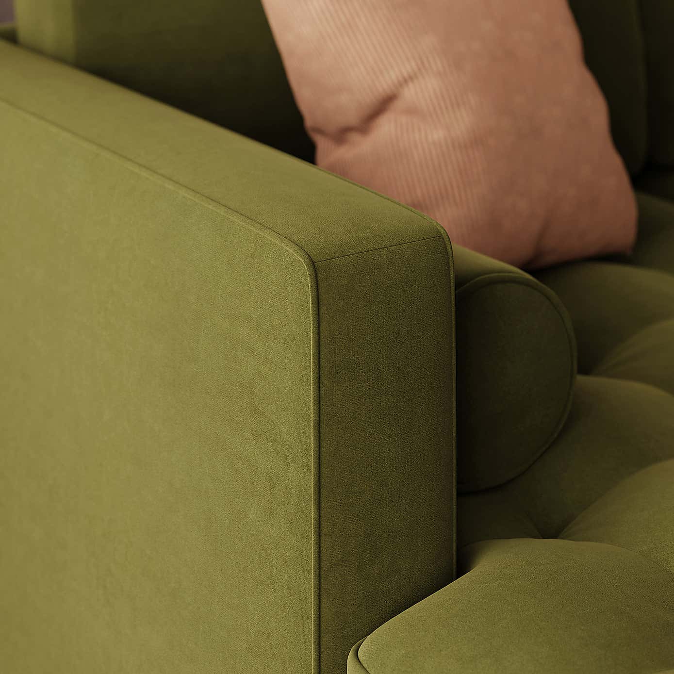 Zoe 4 Seater Corner Double Sofa Bed, Velvet