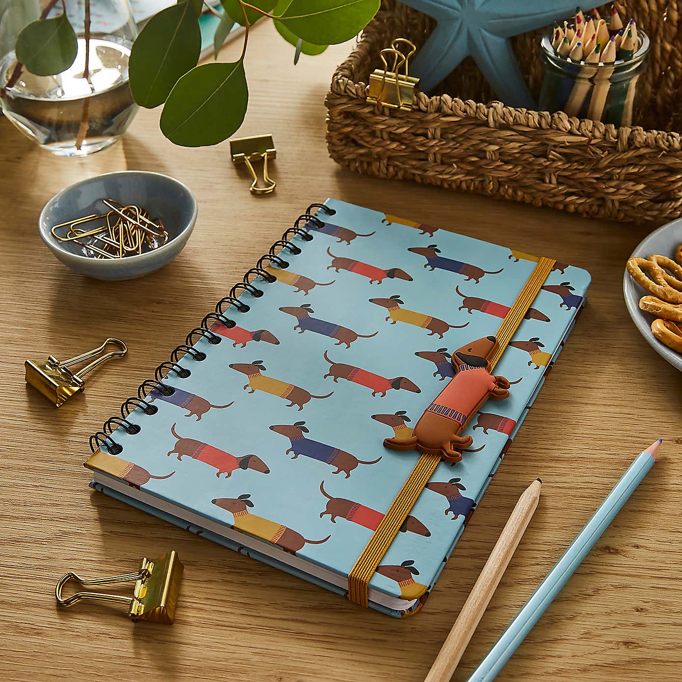 Waters & Noble Sausage Dog A5 Wiro Notebook