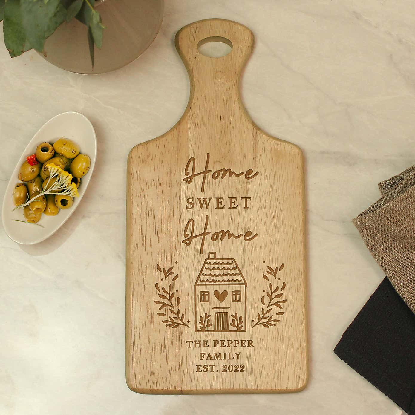 Personalised Home Wooden Paddle Board
