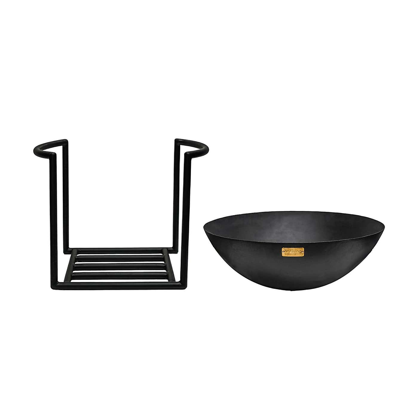 Outdoor Cast Iron Firebowl with Stand