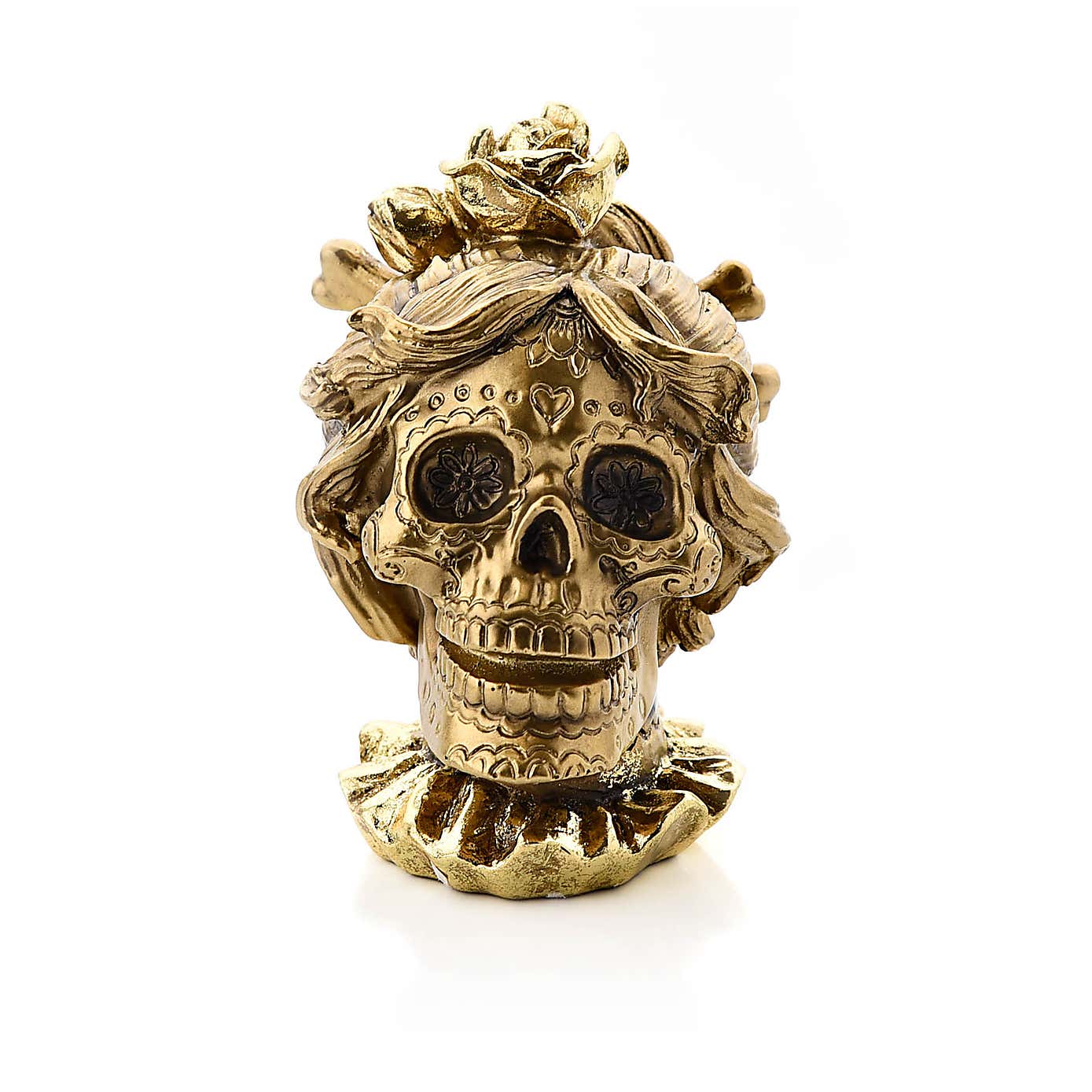 Gold Skull Resin Ornament