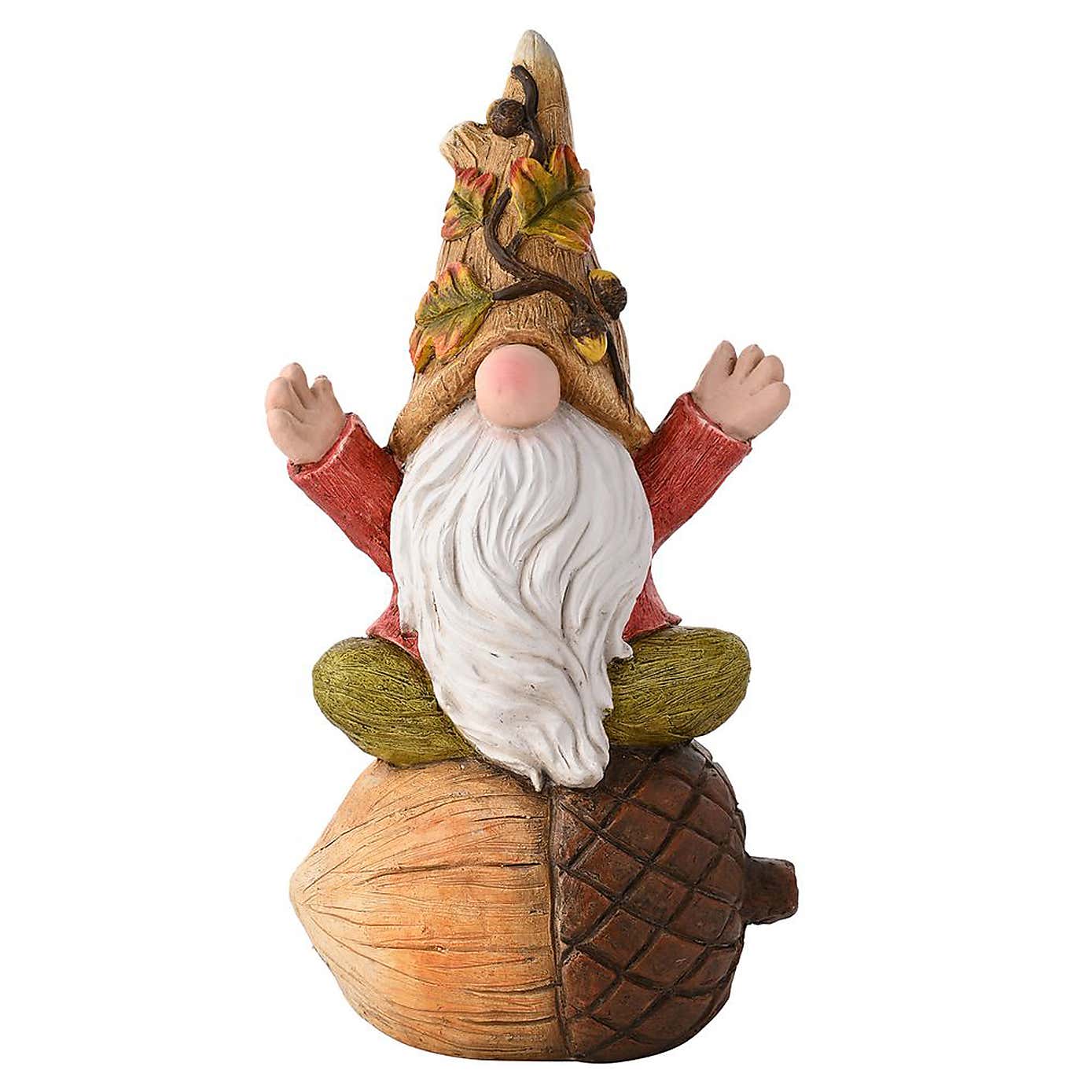 Autumn Gnome Sat on Acorn Indoor Outdoor Ornament